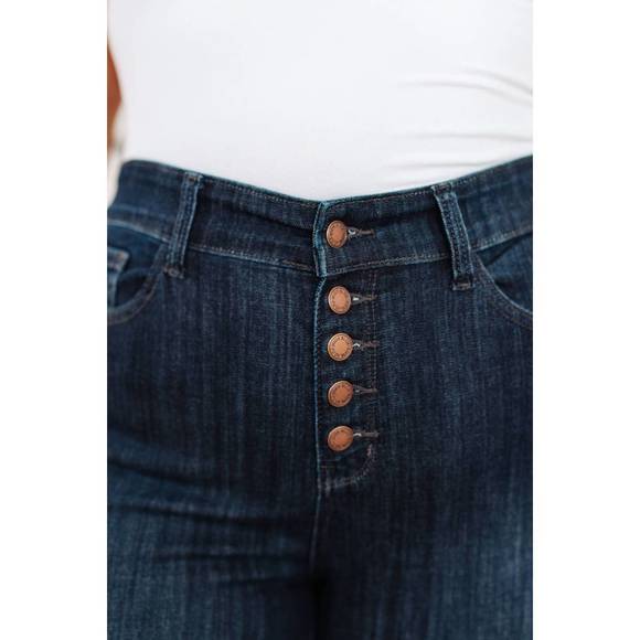 NEW JUDY BLUE high waist hand sanded resin skinny jeans in indigo - Picture 5 of 5